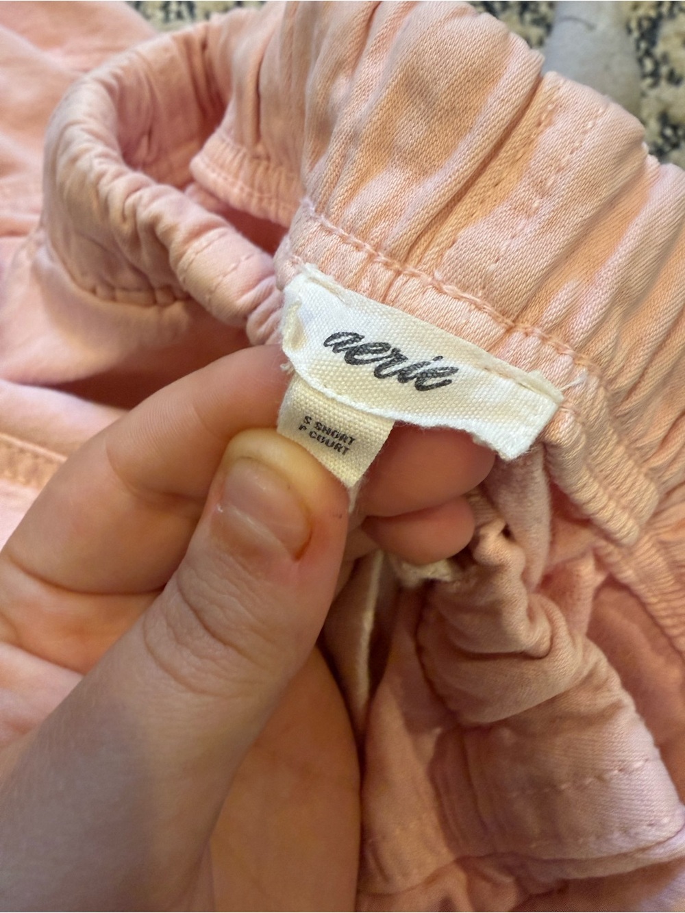 aerie Light Pink Drawstring Joggers s short - Picture 4 of 4